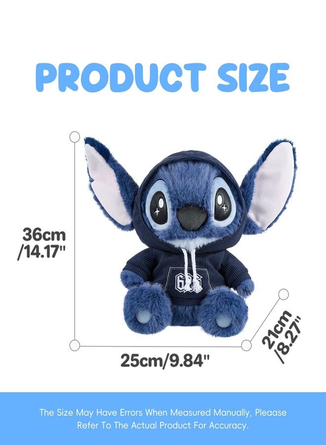 MINISO Disney Lilo & Stitch Collection 14'' Sitting Stitch Plush Toy - Soft Plush Toy Premium Quality Stuffed Animal Gift for Kids, Boys, Girls, Adults & Disney Fans(Hoodie Styles) - Image 3